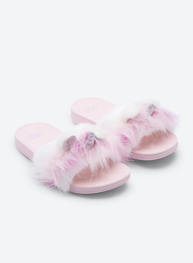 UGG - Rainbow Unicorn Fur Details Slides Multicolour - Image 1