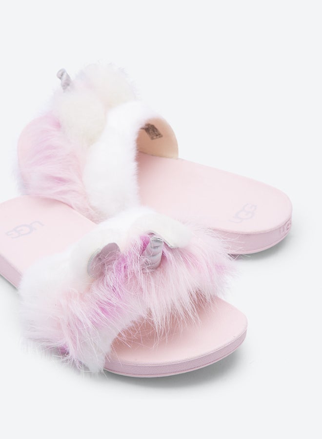 UGG - Rainbow Unicorn Fur Details Slides Multicolour - Image 1