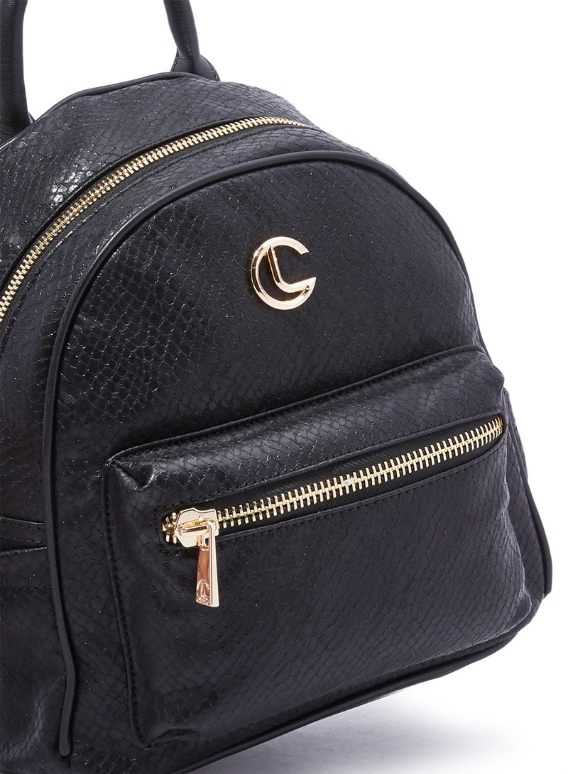 Le Confort Textured Mini Backpack Black  - Image 3