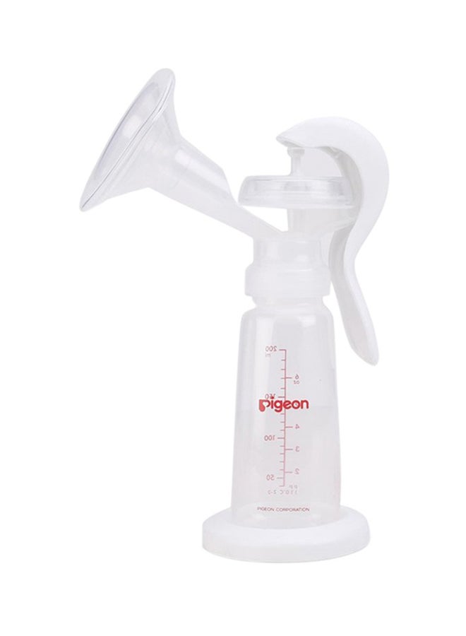Manual Breast Pump With Feeding Set - White/Clear/Red