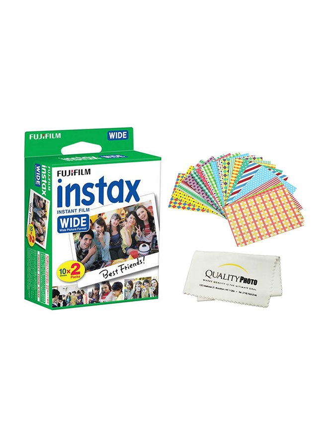 FUJIFILM Instax Wide Instant Film Pack Of 20 Multicolour  - Image 1
