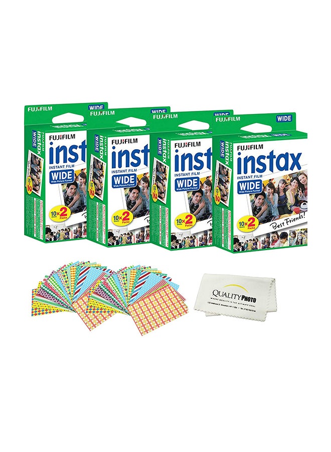 FUJIFILM Pack Of 80 Instax Wide Instant Film Multicolour  - Image 1