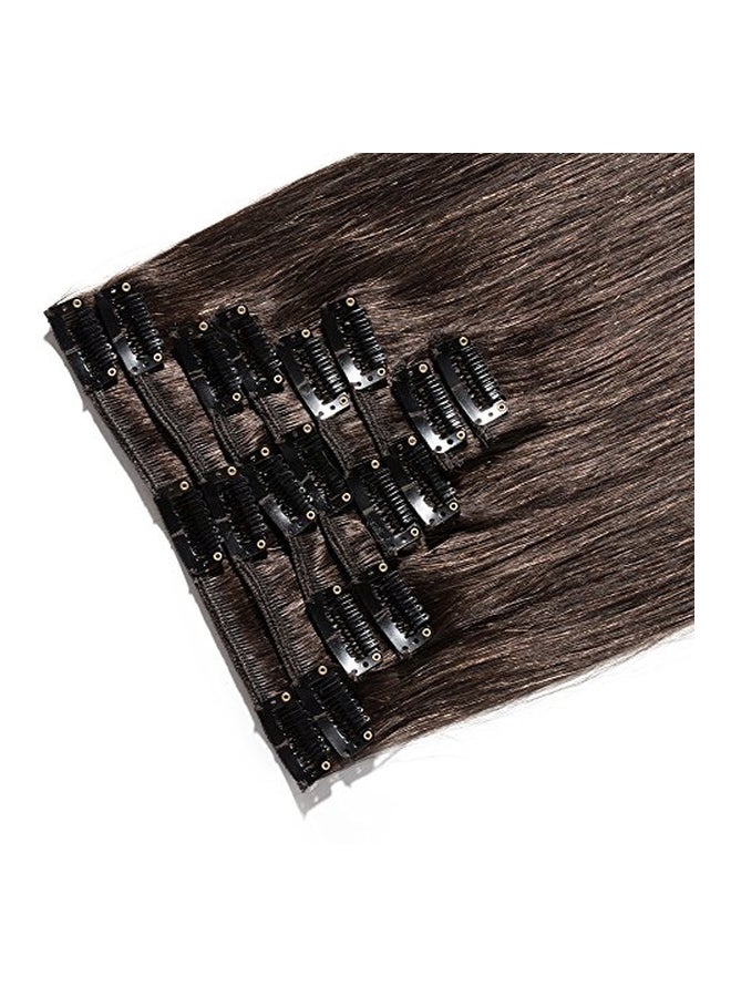 US Fashion Outlet - 8-Piece Straight Hair Extension 2 Dark Brown 18inch - Image 1