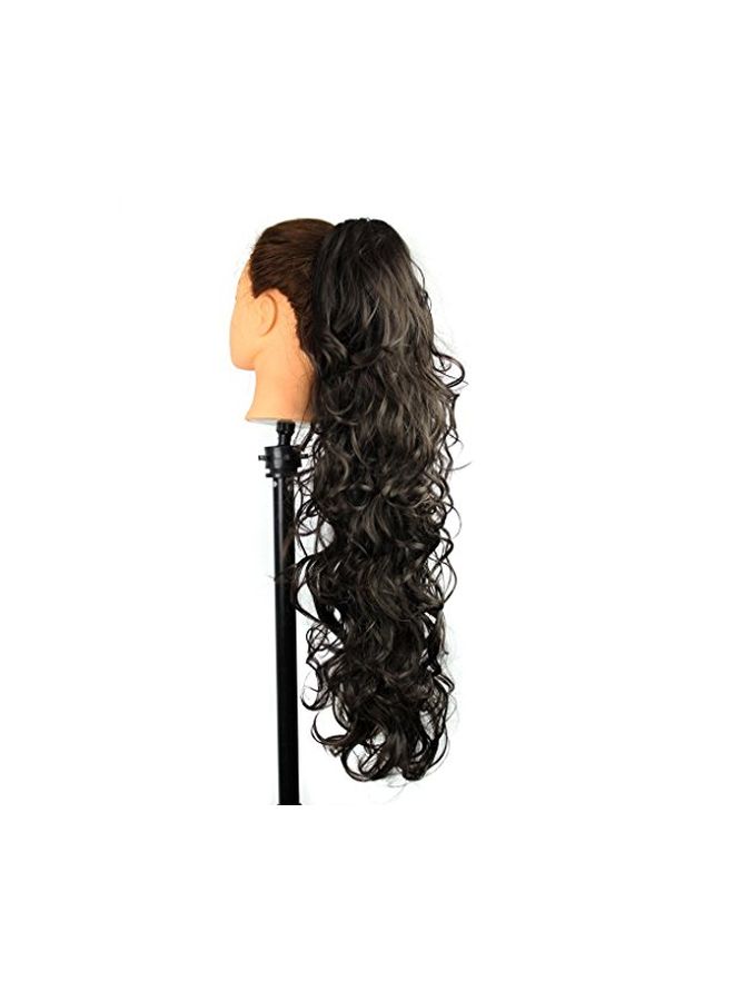 S-SSOY Long Length Pony Tail Clip Hair Extension Black - Image 2
