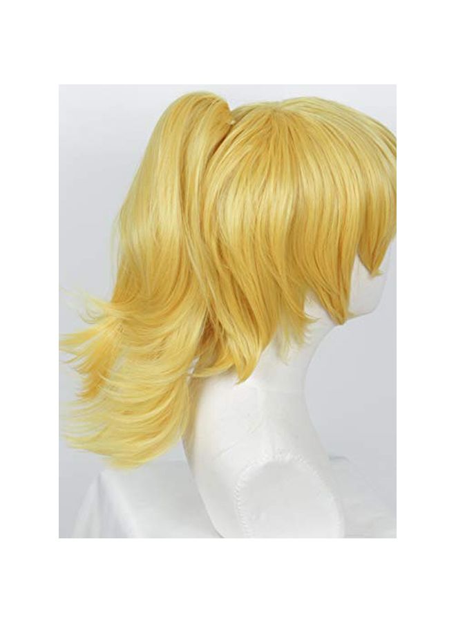 Short Length Curly Cosplay Hair Extension Yellow - v1567597246/N29275711A_2