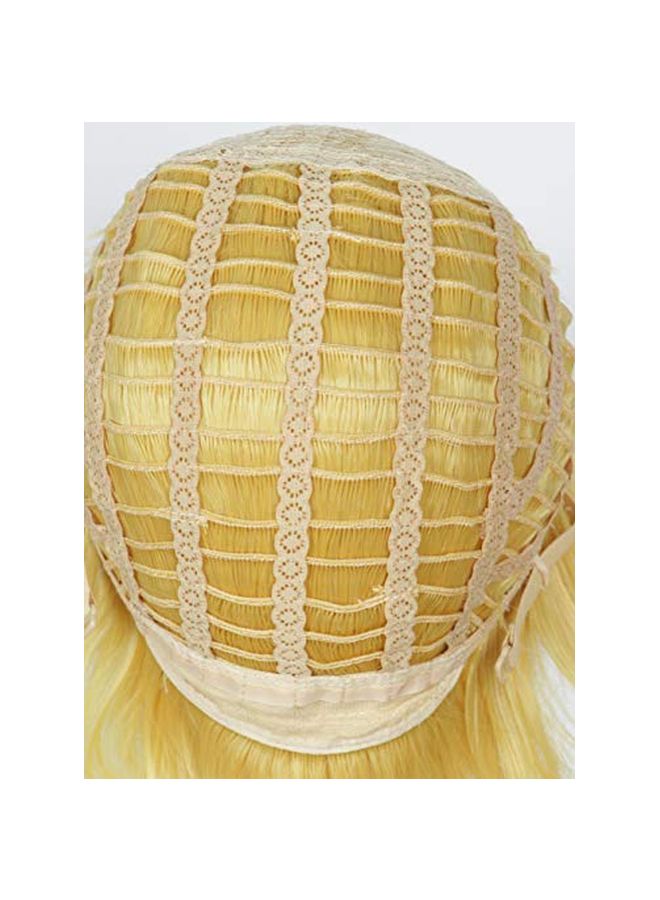 لينفيري وصلة شعر قصيرة ومجعدة مناسبة للحفلات التنكرية أصفر - Image 3