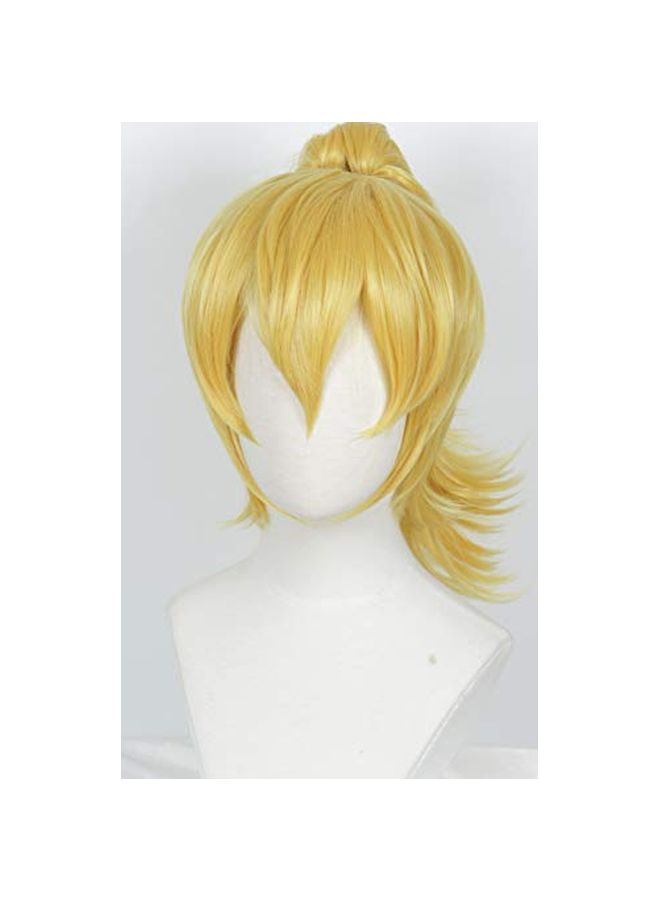 لينفيري وصلة شعر قصيرة ومجعدة مناسبة للحفلات التنكرية أصفر - Image 4