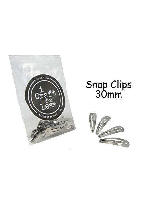 100-Piece Snap Hair Clip Set Silver 30cm - v1567597364/N29276027A_2