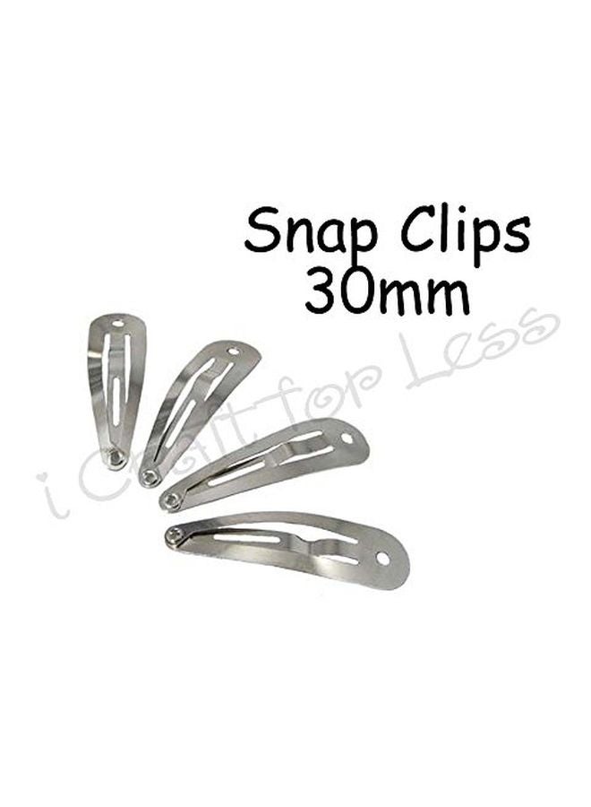 100-Piece Snap Hair Clip Set Silver 30cm - v1567597364/N29276027A_3