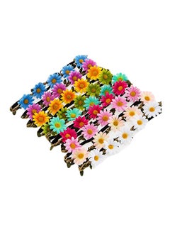 eBoot 9-Piece Floral Garland Headband Set Red/Blue/Green  - Image 1