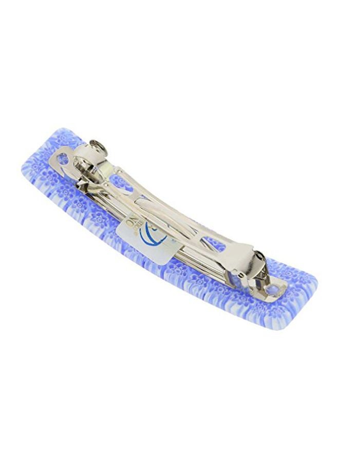 GlassOfVenice Millefiori Hair Clip Blue/White - Image 2