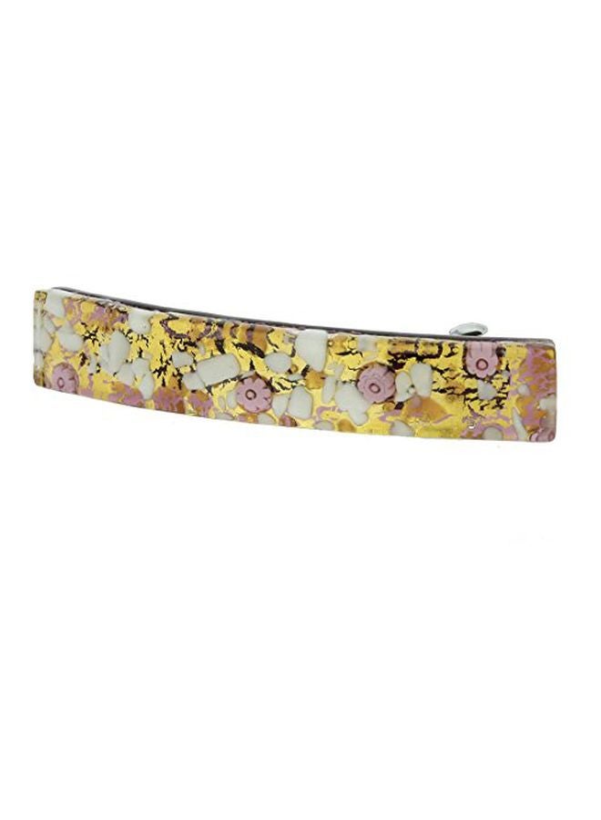 GlassOfVenice Venetian Reflection Hair Clip Gold/White/Pink - Image 3