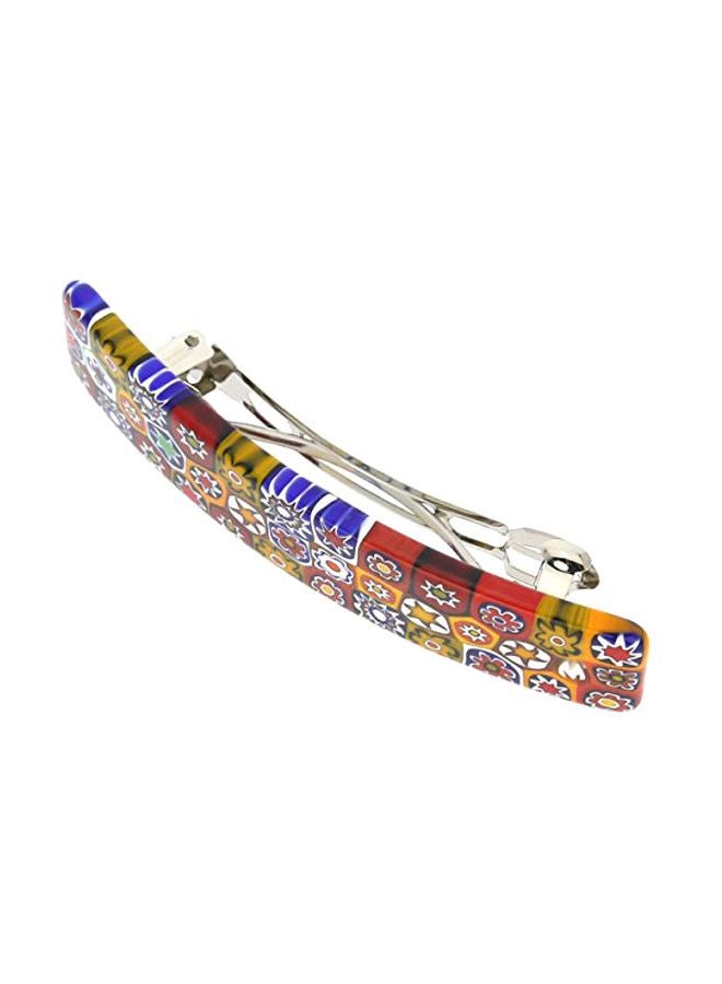 GlassOfVenice Splash Millefiori Hair Clip Multicolour 4inch - Image 1