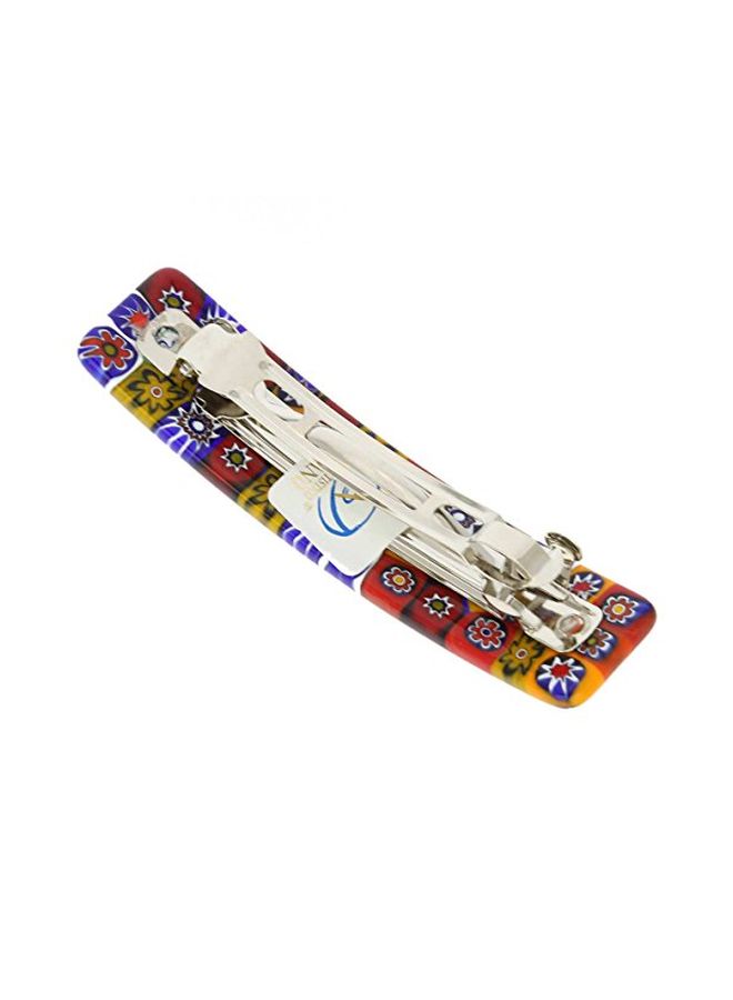 GlassOfVenice Splash Millefiori Hair Clip Multicolour 4inch - Image 2