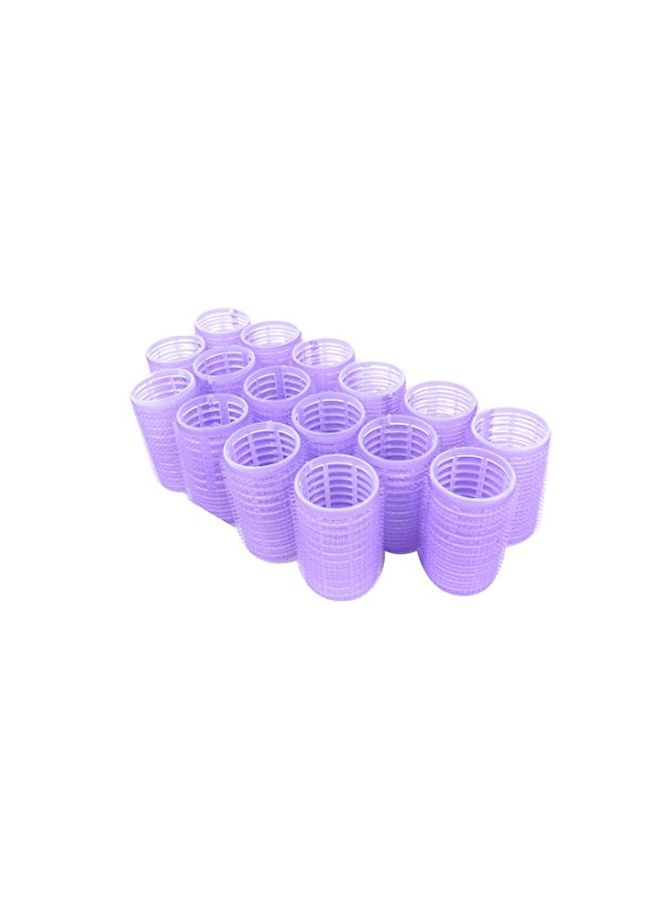THE UM24 - 16-Piece Self Grip Hair Roller Set Purple - Image 1