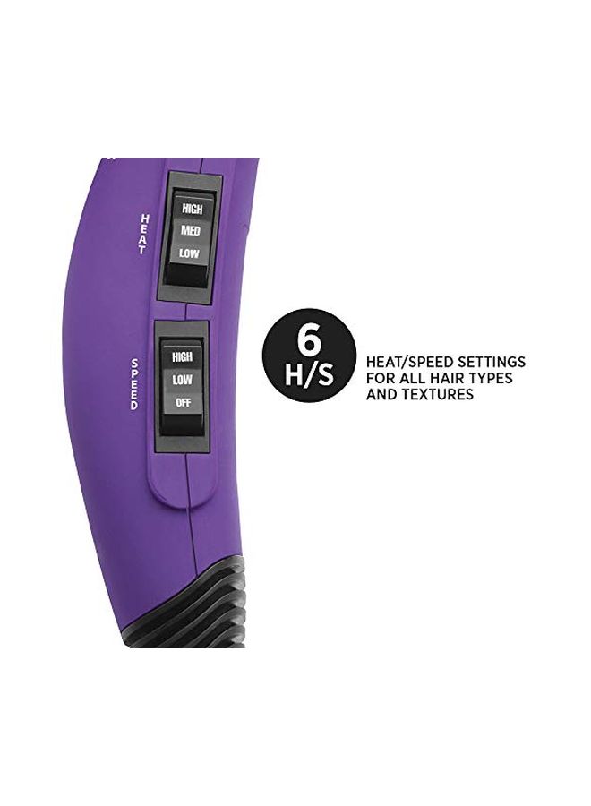 هوت تولز مجفف شعر احترافي تربو بتقنية الأيونات بنفسجي/ أسود - Image 3