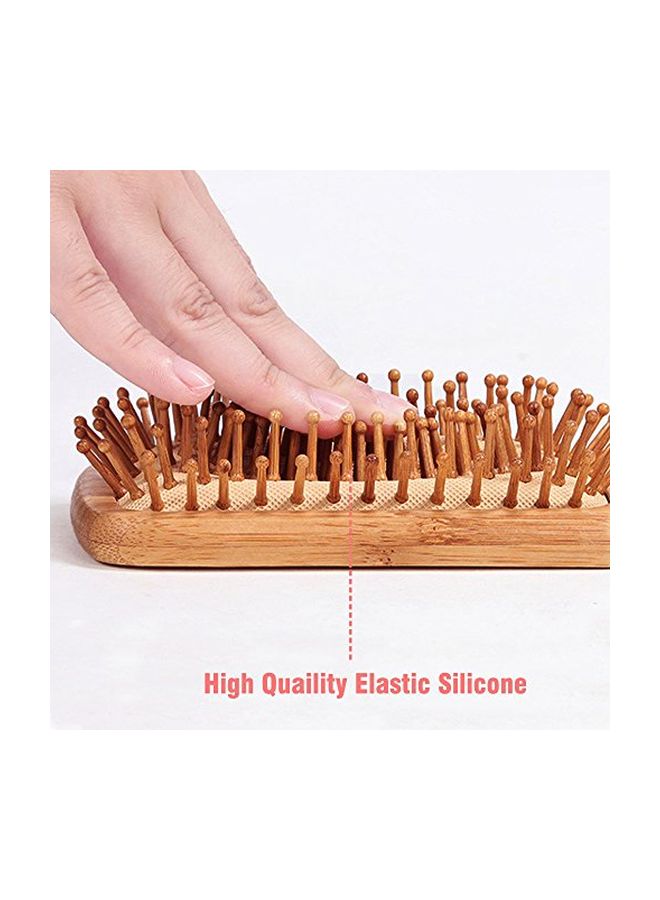 softender Wooden Hair Brush Beige/White - Image 2