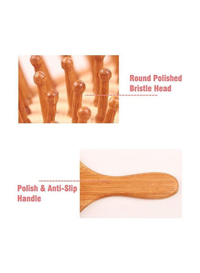 softender Wooden Hair Brush Beige/White - Image 4