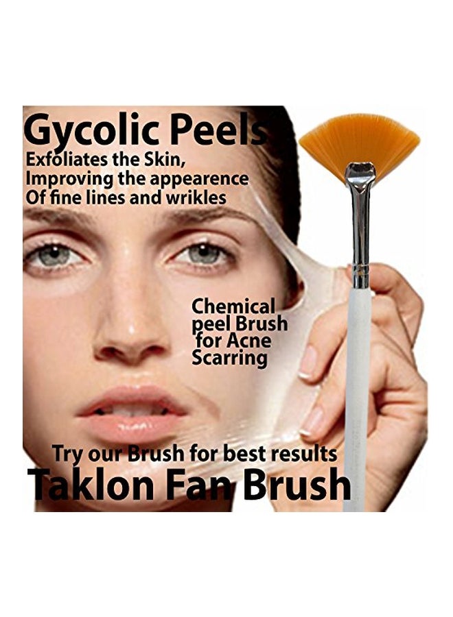 bellus Taklon Fan Brush White/Orange 7.75inch - Image 2