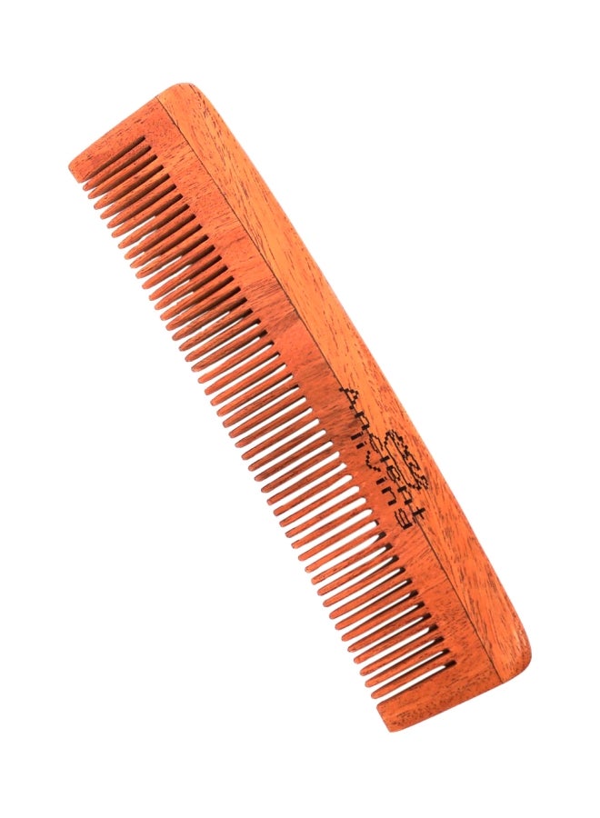 Ancient Living Wooden Hair Comb Brown 