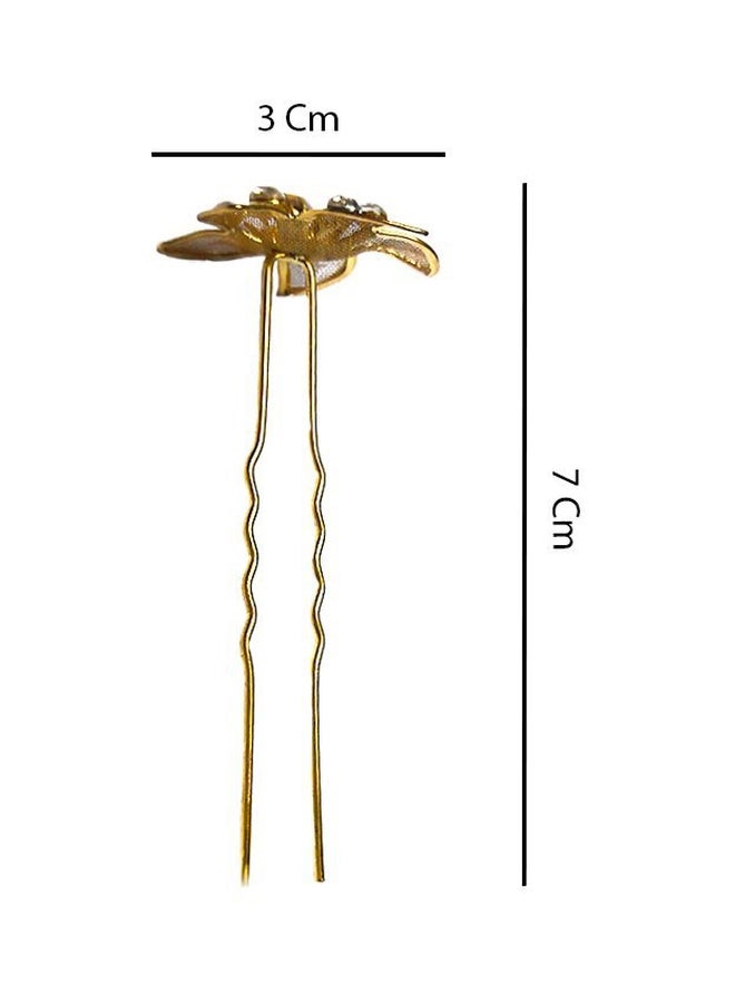 12-Piece Flower Designed Hair Pins Gold - v1567601340/N29295610A_2