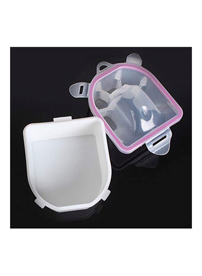 SHAFIRE Plastic Manicure Bowl White/Pink - Image 2