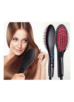 UNIRIZE Ceramic Professional Electric Hair Straightener Brush Black/Red  - Image 3