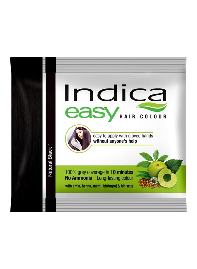 Indica Natural Easy Hair Colour Natural Black 1 25ml - Image 1