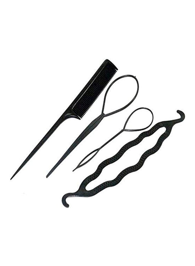 طقم إكسسوارات لتصفيف كعكة الشعر مكون من 5 قطع أسود - Image 2