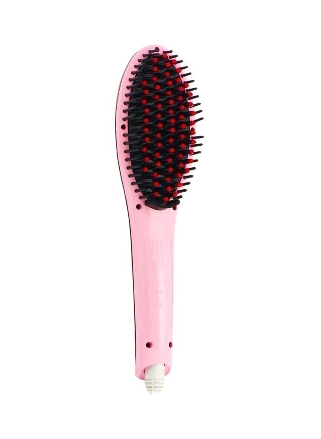 RK enterprise 2-In-1 Hair Straightener And Plus Curler Brush Pink/Black - Image 1