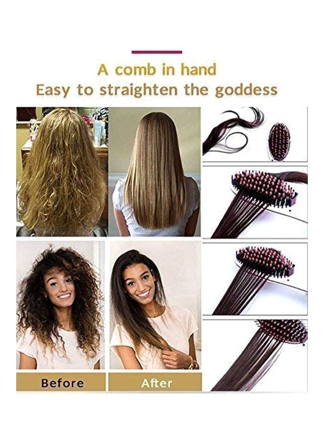 RK enterprise 2-In-1 Hair Straightener And Plus Curler Brush Pink/Black - Image 3