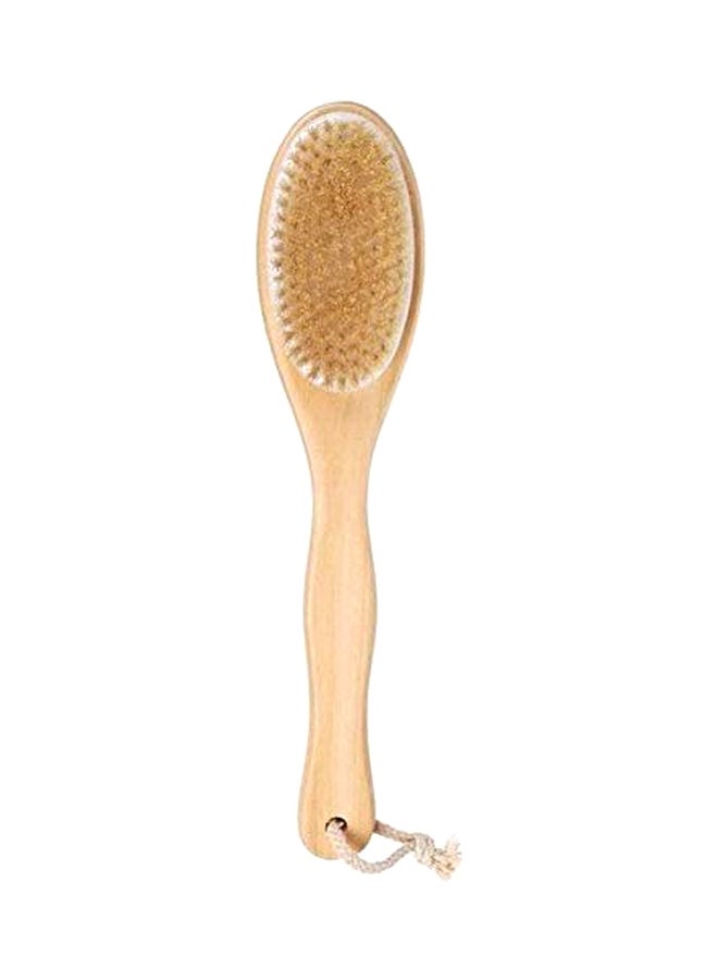 Rustic Rituals - Wooden Double Sided Body Brush Brown/Beige - Image 1