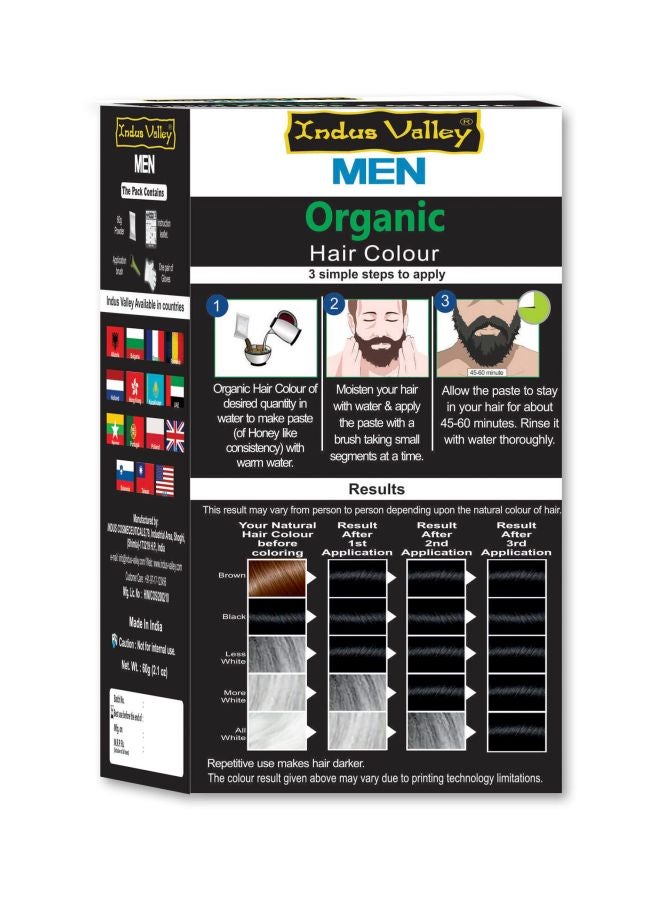 Indus Valley Organic Beard And Hair Colour Soft Black 60grams  - Image 2