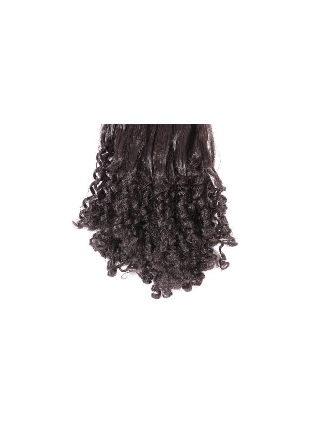Honbon Stone Studded Synthetic Wavy Hair Extension Brown - Image 3