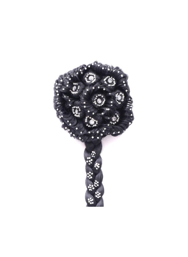 Honbon Hair Extension With Stone Work Black - Image 2