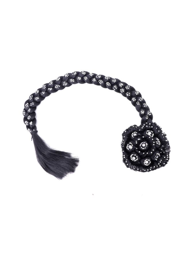 Hair Extension With Stone Work Black - v1567601501/N29296441A_3