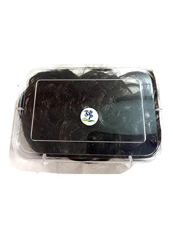 ماناسفيني مجموعة وصلات شعر صناعية مكونة من قطعتين أسود - Image 2