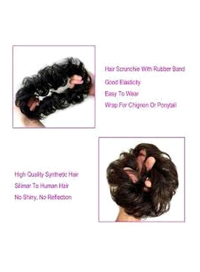 ماناسفيني مجموعة وصلات شعر صناعية مكونة من قطعتين أسود - Image 3