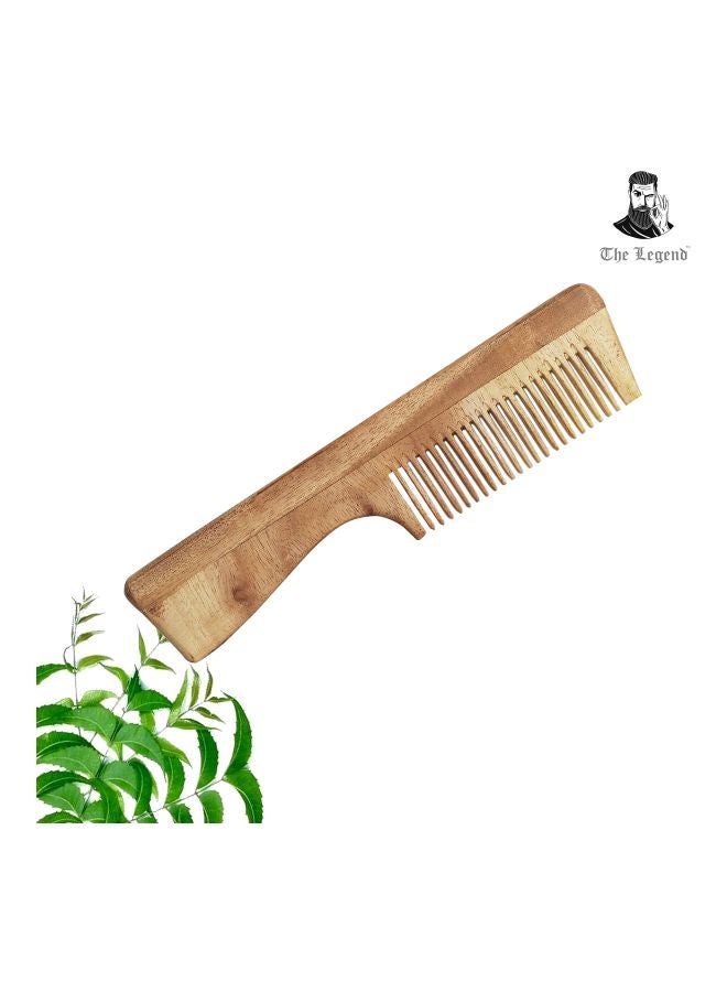 The Legend Organic Neem Wood Comb Brown/Beige - Image 3