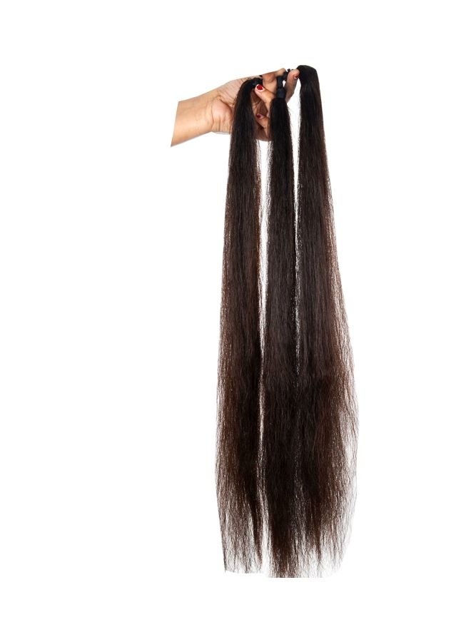AASA Long Straight Hair Wig Dark Brown 24inch - Image 2