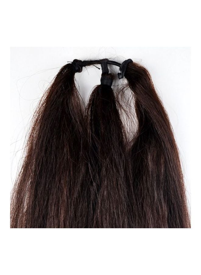 AASA Long Straight Hair Wig Dark Brown 24inch - Image 3