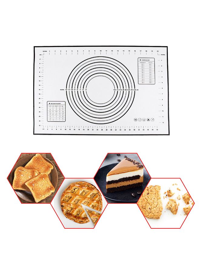 Silicone Dough Maker Mat With Measurements Black 40 x 30 x 0.04cm  - Image 2