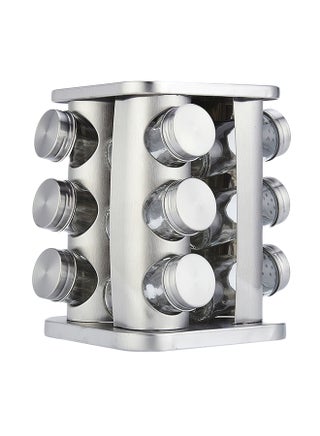 Pack Of 12 Revolving Countertop Spice Rack Silver - v1567601748/N29645405A_1