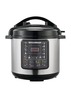 BASURRAH Electric Pressure Cooker 8.0 L 2724838070698 Silver/Black  - Image 1