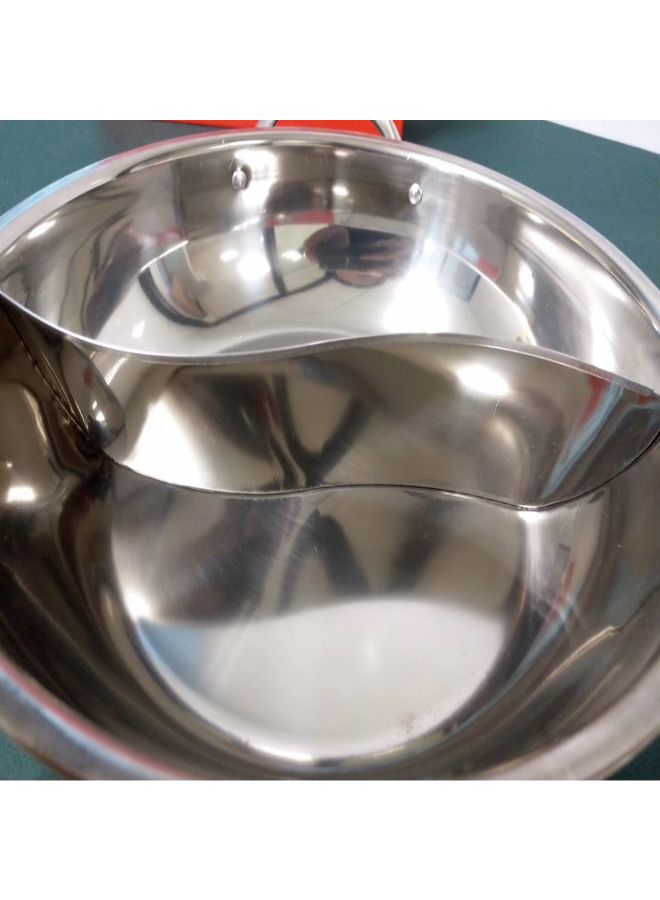 طقم مكون من 5 قطع يتضمن وعاءً ساخنًا من الستانلس ستيل فضي Hot pot: 32; soup spoon: 27; soup leak: 27سم - Image 3