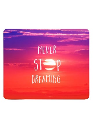 Never Stop Dreaming Designer Gaming Mousepad Red/Purple/White - v1567601759/N29666130A_1