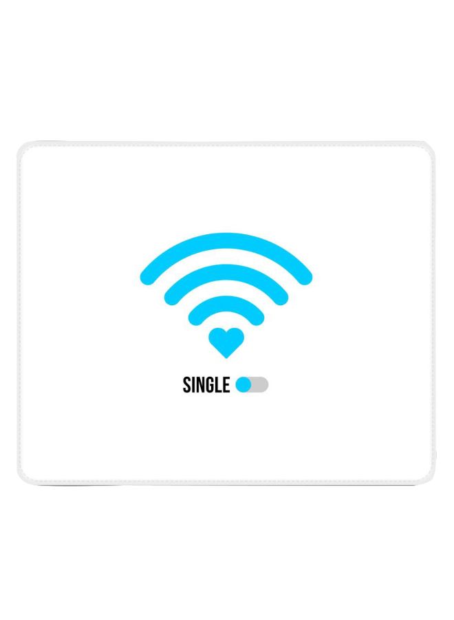 Stylizedd Wi-Fi Single Guy Designer Gaming Mousepad White/Blue  - Image 1