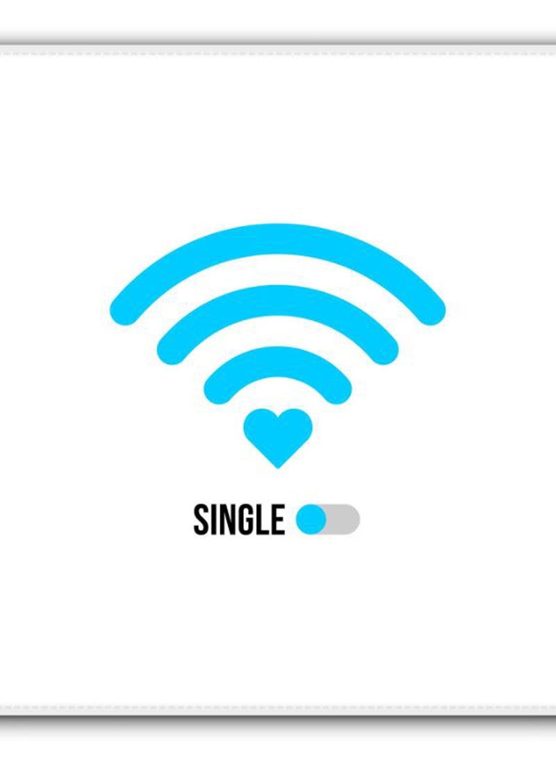 Stylizedd Wi-Fi Single Guy Designer Gaming Mousepad White/Blue  - Image 2