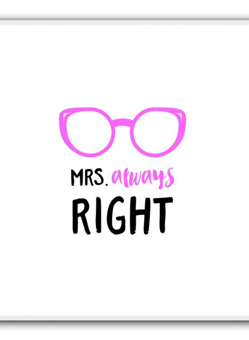 Stylizedd Mrs. Always Right Designer Gaming Mousepad White/Purple/Black  - Image 2