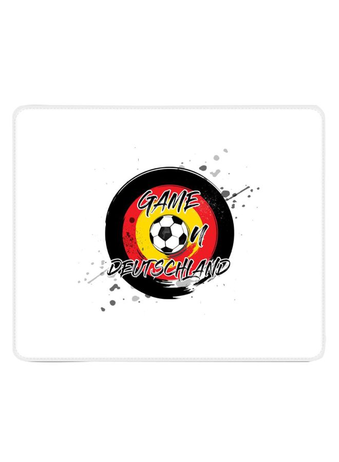 Stylizedd Game On Deutschland Designer Gaming Mousepad White/Black/Red - Image 1